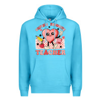 Ocean Blue cupid's favorite teacher Premium Hoodie - MaliasSmallBusiness