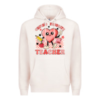Pale Pink cupid's favorite teacher Premium Hoodie - MaliasSmallBusiness