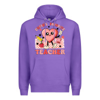 Purple cupid's favorite teacher Premium Hoodie - MaliasSmallBusiness