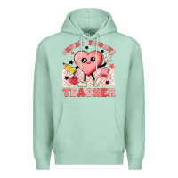 Seafoam cupid's favorite teacher Premium Hoodie - MaliasSmallBusiness