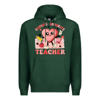 Sports Green cupid's favorite teacher Premium Hoodie - MaliasSmallBusiness