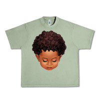 Oil Green cute afro boy Urban Heavy Tee - texasbilliewilder