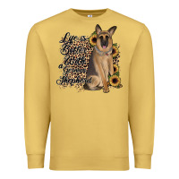 Antique Gold Life is better with a German Shepherd Premium Sweatshirt - JahusDesignShop