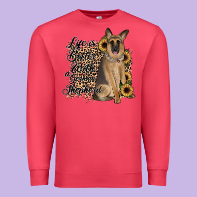 Life Is Better With A German Shepherd Premium Sweatshirt Designed By Jahusdesignshop