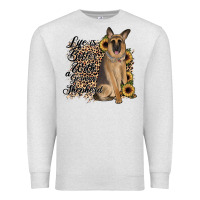 Oatmeal Heather Life is better with a German Shepherd Premium Sweatshirt - JahusDesignShop