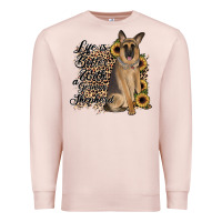 Pale Pink Life is better with a German Shepherd Premium Sweatshirt - JahusDesignShop