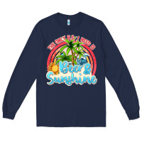 Navy beer and sunshine Long Sleeve Tee - texasbilliewilder