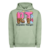 Pigment Oil Green respiratory therapist Urban Hoodie - MaliasSmallBusiness