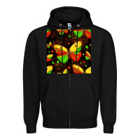 Black juneteenth butterflies seamless pattern Zipper Hoodie - HRA Design Shop