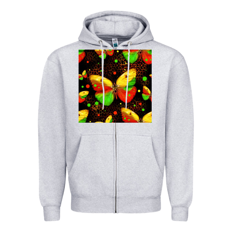 Juneteenth Butterflies Seamless Pattern Zipper Hoodie by HRA Design Shop | Teevron
