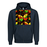 Navy juneteenth butterflies seamless pattern Zipper Hoodie - HRA Design Shop