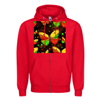 Red juneteenth butterflies seamless pattern Zipper Hoodie - HRA Design Shop