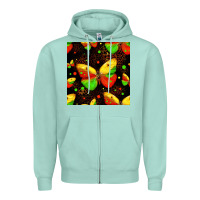 Seafoam juneteenth butterflies seamless pattern Zipper Hoodie - HRA Design Shop