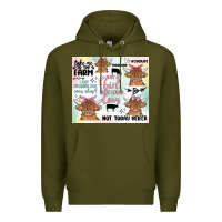 Army Green cow farm life Premium Hoodie - MaliasSmallBusiness