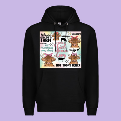 Cow Farm Life Premium Hoodie Designed By Maliassmallbusiness
