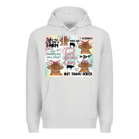 Dove Grey cow farm life Premium Hoodie - MaliasSmallBusiness