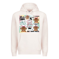 Pale Pink cow farm life Premium Hoodie - MaliasSmallBusiness