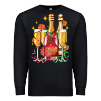 Black new year party champagne Premium Sweatshirt - AdoDesignShop