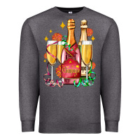 Charcoal Heather new year party champagne Premium Sweatshirt - AdoDesignShop