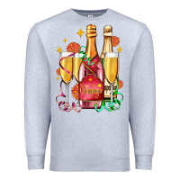 Heather Grey new year party champagne Premium Sweatshirt - AdoDesignShop