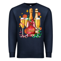 Navy new year party champagne Premium Sweatshirt - AdoDesignShop