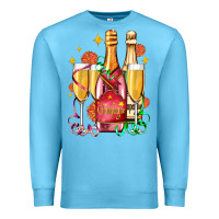 Ocean Blue new year party champagne Premium Sweatshirt - AdoDesignShop