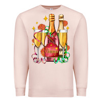 Pale Pink new year party champagne Premium Sweatshirt - AdoDesignShop