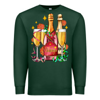 Sports Green new year party champagne Premium Sweatshirt - AdoDesignShop
