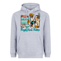 Heather Grey rn registered nurse Heavyweight Hoodie - Artiststas