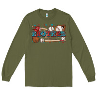 Army Green brother baseball Long Sleeve Tee - Zillion Design Studio
