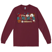 Burgundy brother baseball Long Sleeve Tee - Zillion Design Studio