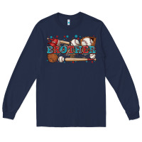 Navy brother baseball Long Sleeve Tee - Zillion Design Studio