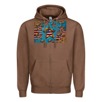 Chestnut 4th of july stars skinny metal can holder Zipper Hoodie - HRA Design Shop