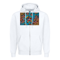White 4th of july stars skinny metal can holder Zipper Hoodie - HRA Design Shop