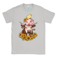 Moon Dust cow with pig and chick Classic Tee - RanaPortraitStore