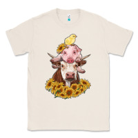 Natural cow with pig and chick Classic Tee - RanaPortraitStore