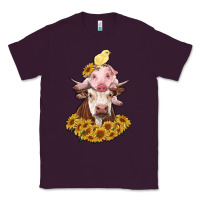 Plum cow with pig and chick Classic Tee - RanaPortraitStore