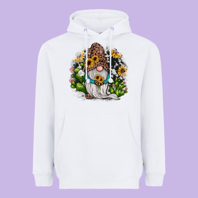 Gnomes Sunflower Cactus Heavyweight Hoodie Designed By Jahusdesignshop