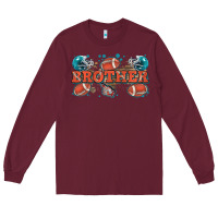 Burgundy brother American football Long Sleeve Tee - Zillion Design Studio