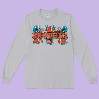 Brother American Football Long Sleeve Tee Designed By Zillion Design Studio