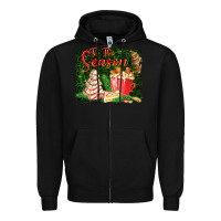 Black tis the season Zipper Hoodie - FaDigitalArtStudio