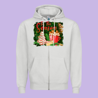Tis The Season Zipper Hoodie Designed By Fadigitalartstudio