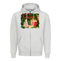 Dove Grey tis the season Zipper Hoodie - FaDigitalArtStudio