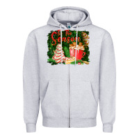 Heather Grey tis the season Zipper Hoodie - FaDigitalArtStudio