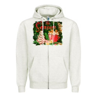 Oatmeal Heather tis the season Zipper Hoodie - FaDigitalArtStudio