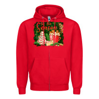 Red tis the season Zipper Hoodie - FaDigitalArtStudio