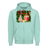 Seafoam tis the season Zipper Hoodie - FaDigitalArtStudio