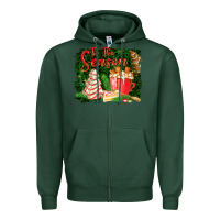 Sports Green tis the season Zipper Hoodie - FaDigitalArtStudio