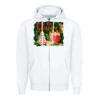 White tis the season Zipper Hoodie - FaDigitalArtStudio