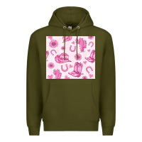 Army Green cowgirl valentine's day Premium Hoodie - MaliasSmallBusiness